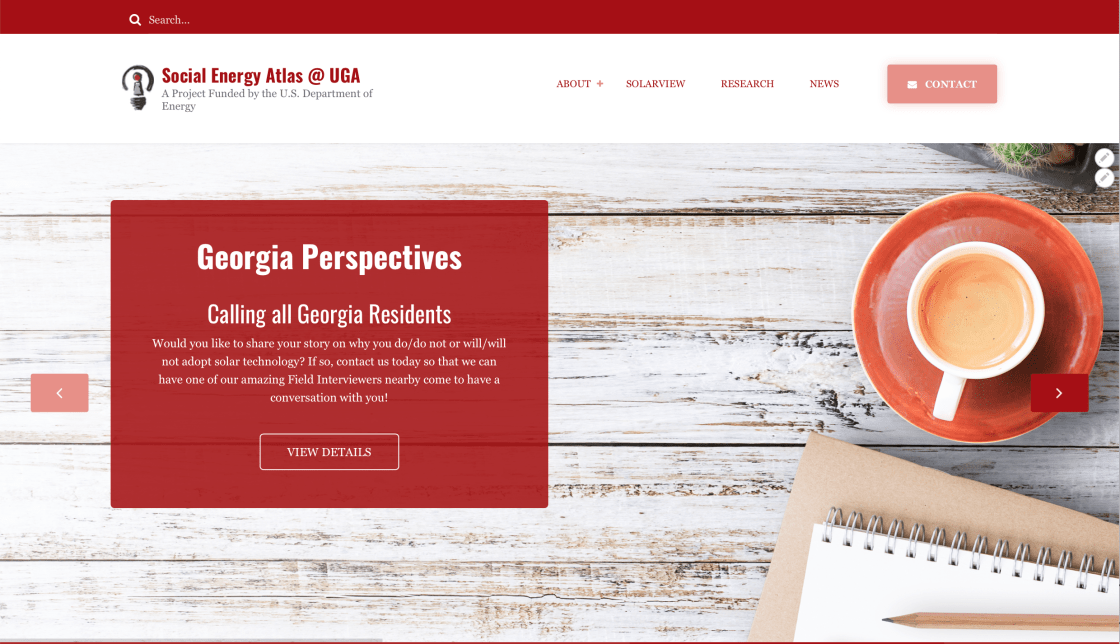 A screenshot of the Social Energy Atlas website.